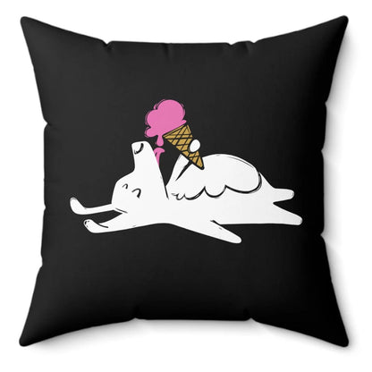 Icecream Pooch Spun Polyester Square Pillow
