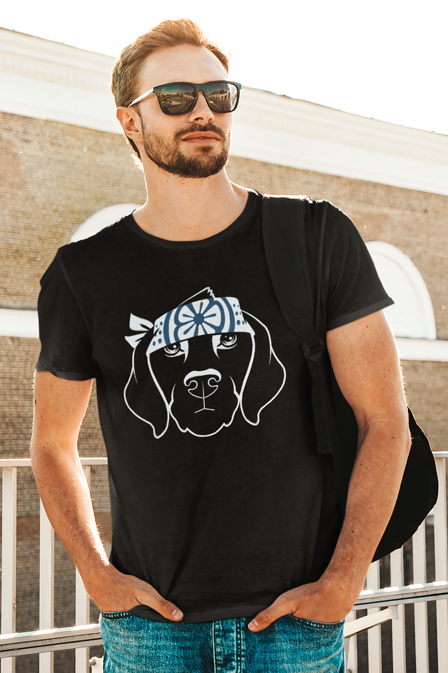 Karate Dog Men's Graphic Tee