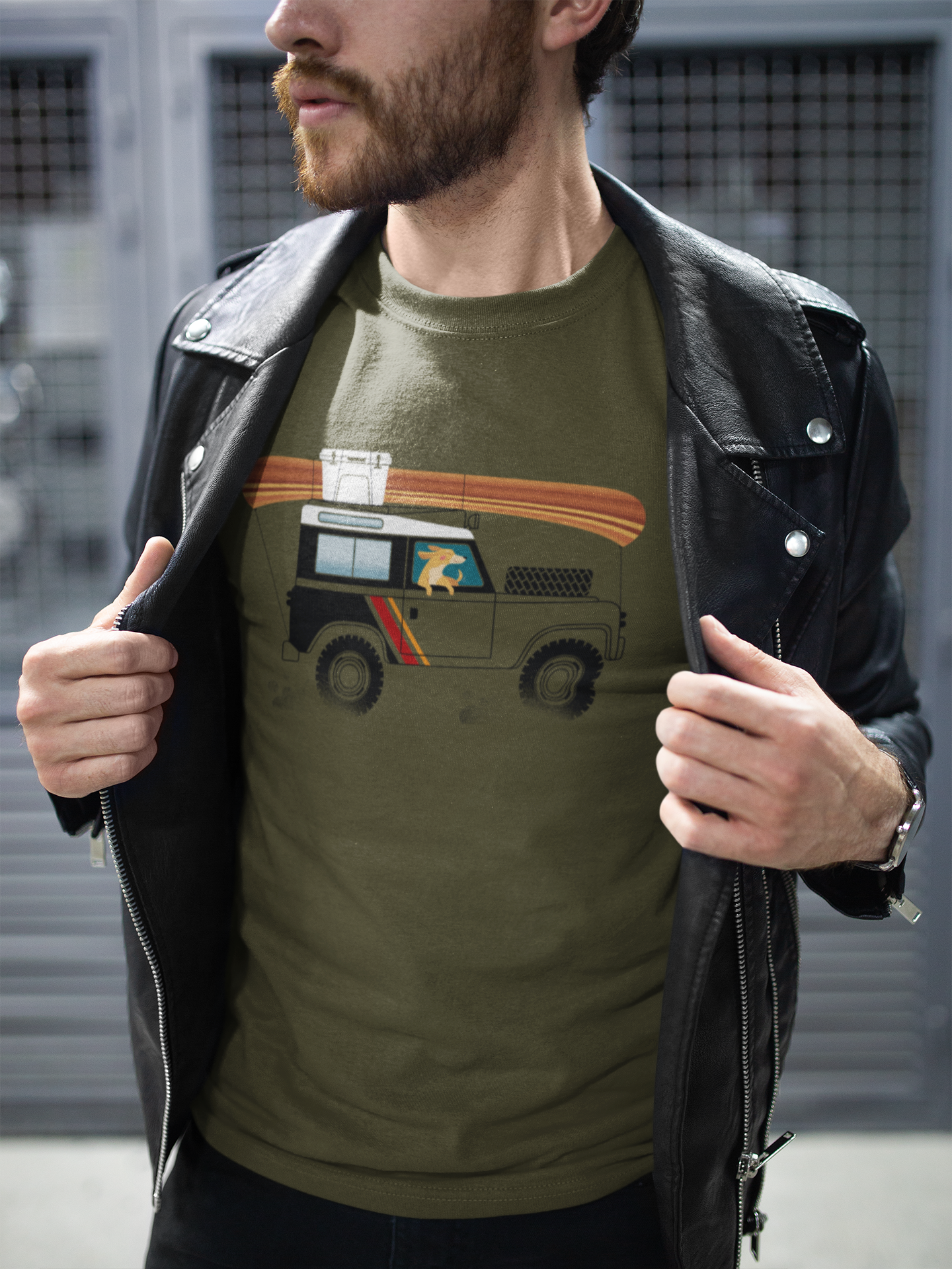 Land Rover Camping Dog Men's Graphic Tee