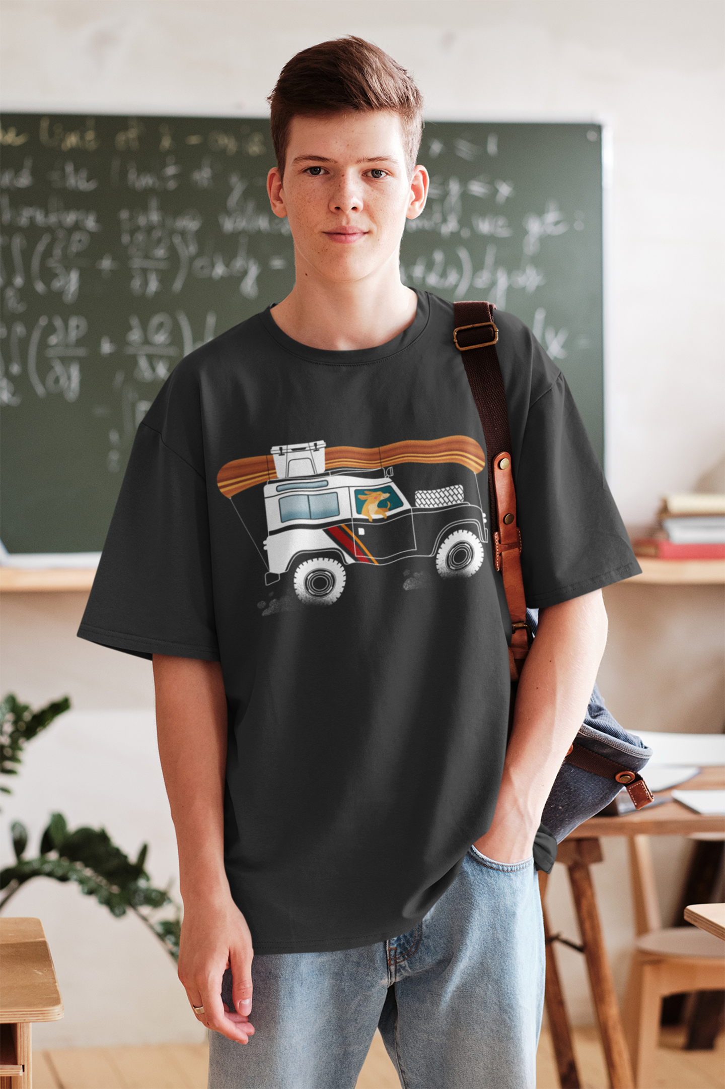 Land Rover Camping Dog Men's Graphic Tee