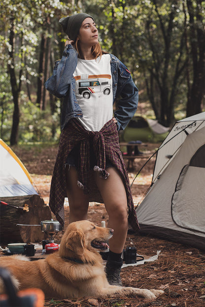 Land Rover Camping Dog Women's Graphic Tee