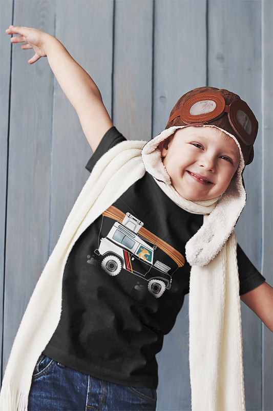 Land Rover Camping Dog Kid's Heavy Cotton Tee