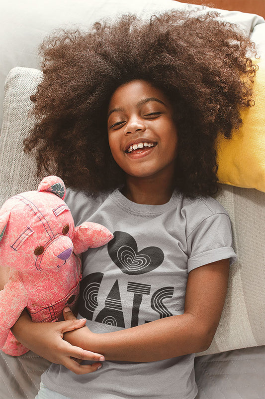 Heart Cats Kids' Tee – An Adorable Shirt for Little Animal Lovers!