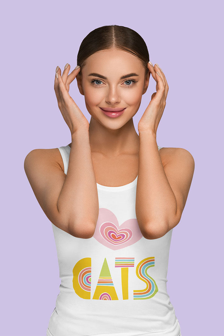 Love Cats Women's Racerback Tank Top