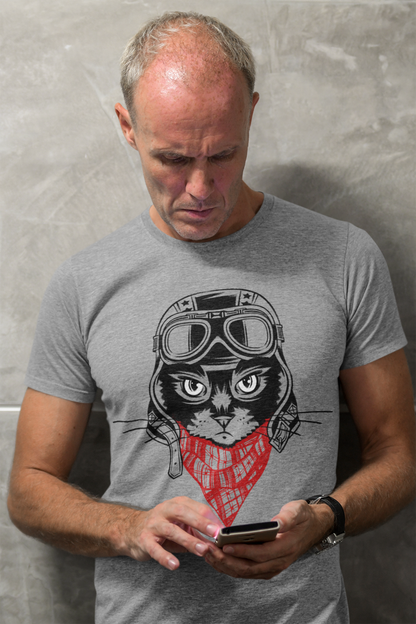 Motorcycle Cat Men's Graphic Tee