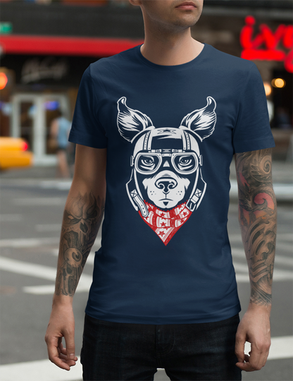 Motorcycle Dog Men's Graphic Tee