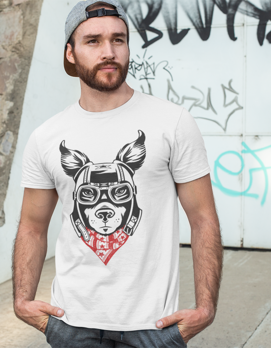 Motorcycle Dog Men's Graphic Tee