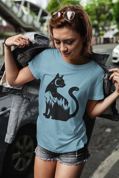 Purrfectly Stylish – Sitting Cat Graphic Tee!