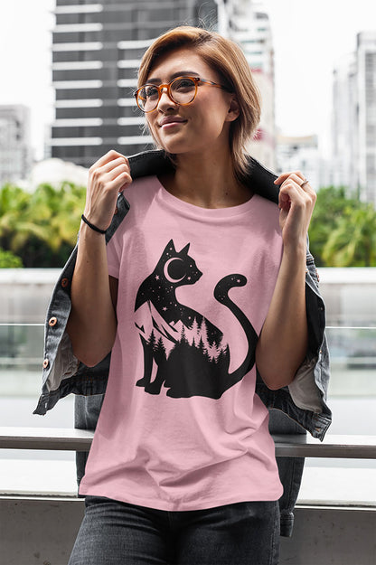Purrfectly Stylish – Sitting Cat Graphic Tee!