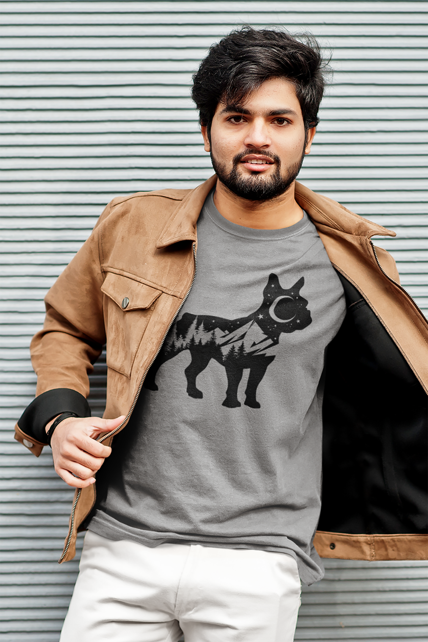 Mountain French Bulldog Men's Graphic Tee