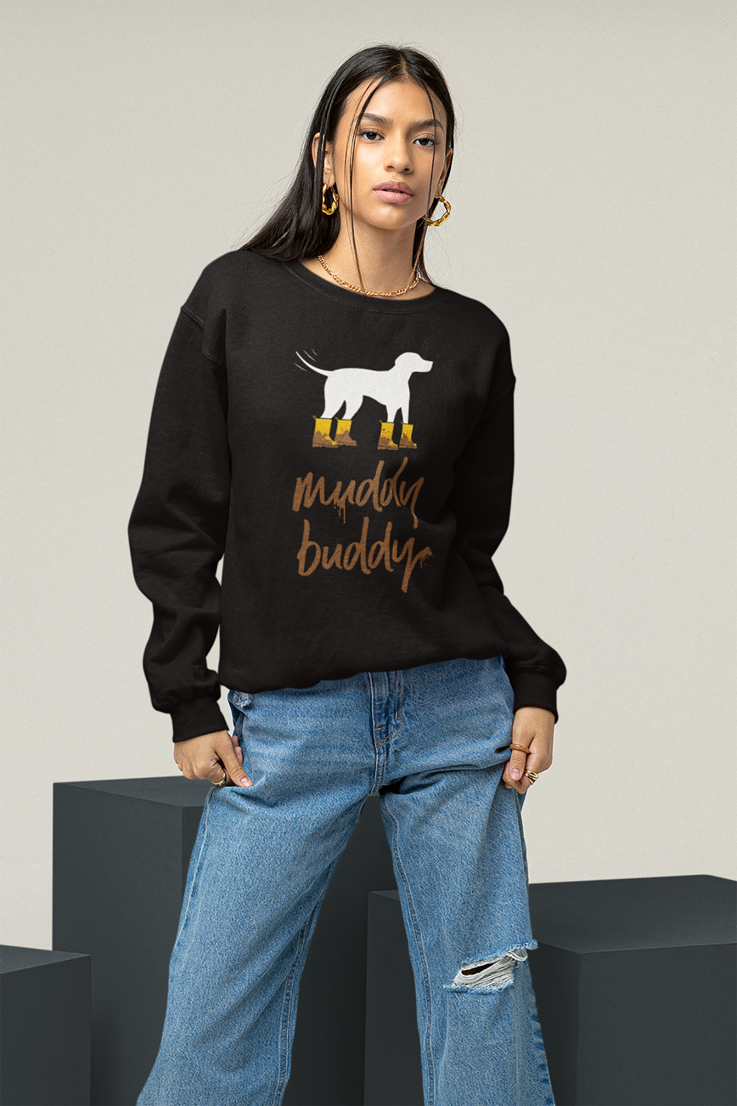 Muddy Buddy Women's Heavy Blend Crewneck Sweatshirt