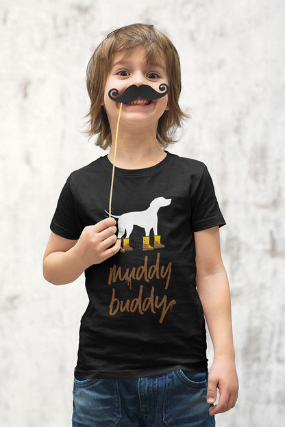 Muddy Buddy Yellow Boots Kid’s Heavy Cotton Graphic Tee