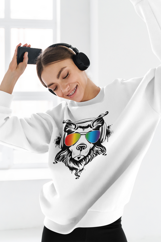 Music Dog Women's Heavy Blend Crewneck Sweatshirt