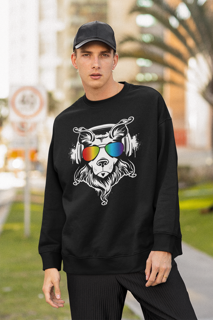 Music Dog Men's Heavy Blend Crewneck Sweatshirt