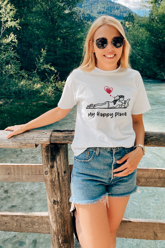 My Happy Place Cat Women's  Graphic Tee