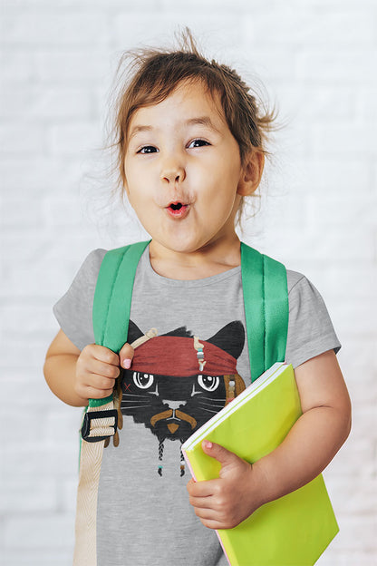 Pirate Cat Kids Heavy Cotton Graphic Tee