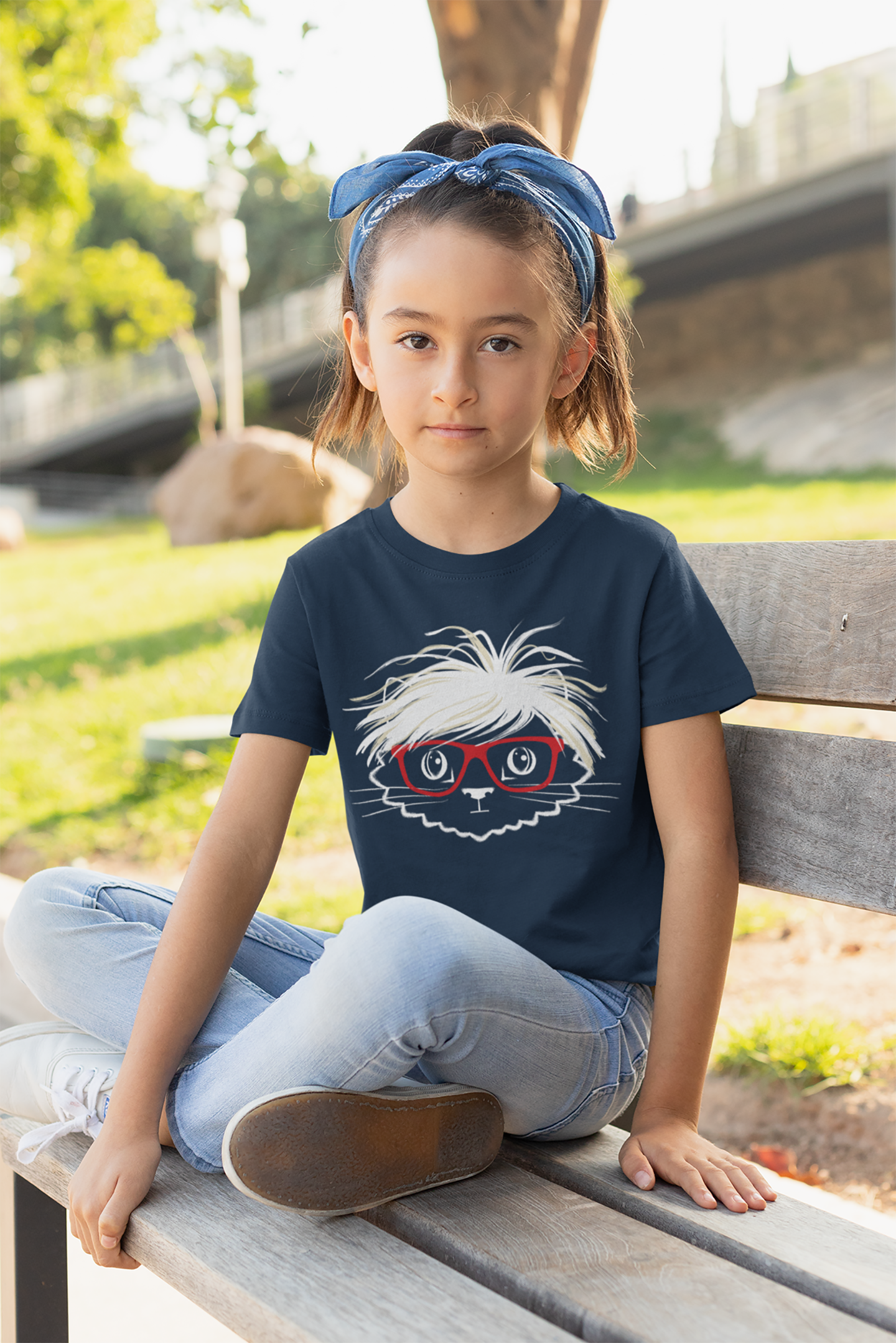 Pop Art Cat Kid's Heavy Cotton Tee