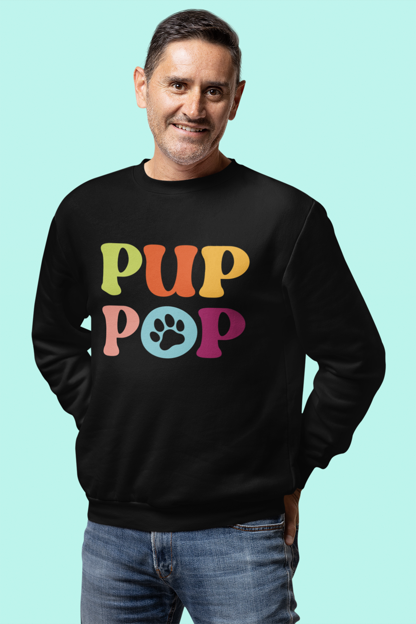 Pup Pop Men's Heavy Blend Crewneck Sweatshirt