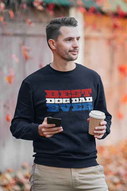 Best Dog Dad Ever Men's Heavy Blend Crewneck Sweatshirt