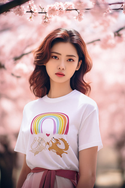 Rainbow Dog & Cat Women's Graphic Tee