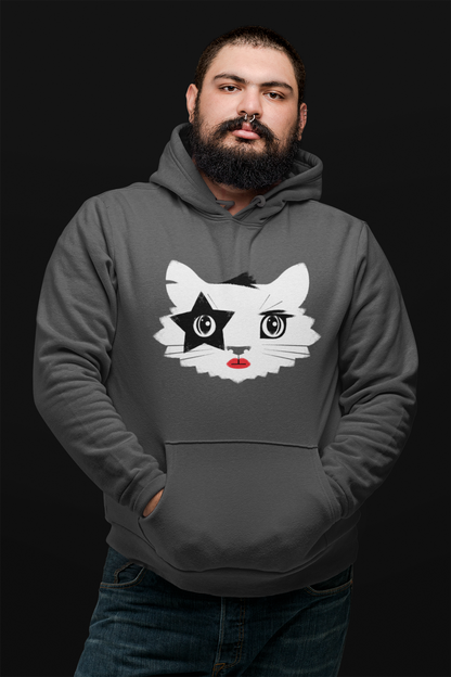 Rock 'n' Roll Cat Men's Hooded Sweatshirt