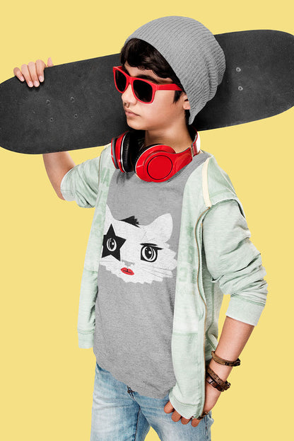 Rock 'n' Roll Cat Kids Heavy Cotton Graphic Tee