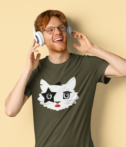 Rock 'n' Roll Cat Men's Graphic Tee