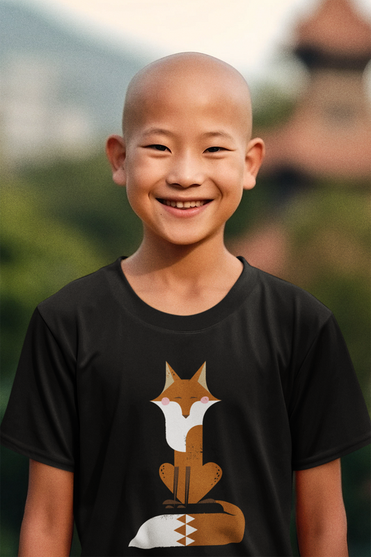 Sitting Fox Kid's Heavy Cotton Tee