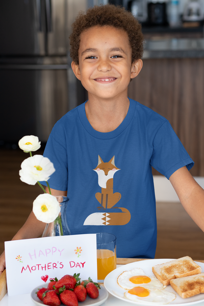 Sitting Fox Kid's Heavy Cotton Tee