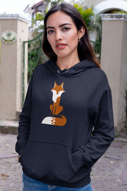 Sitting Fox Women's Hooded Sweatshirt