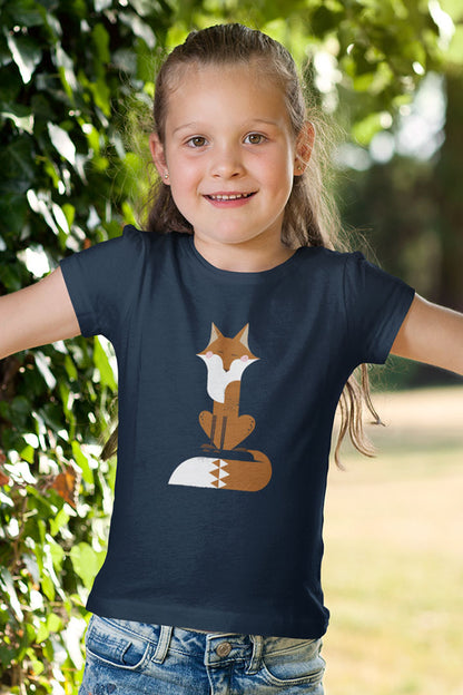Sitting Fox Kids' Cotton Tee – Cozy, Cute & Adventure-Ready!