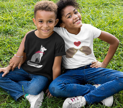 Sitting Husky Kid's Heavy Cotton Tee