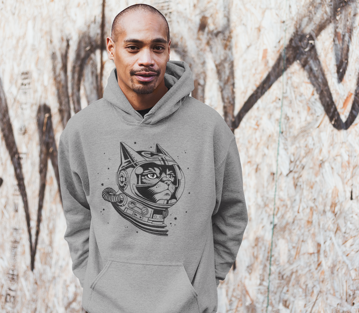 Space Cat Men's Hooded Sweatshirt