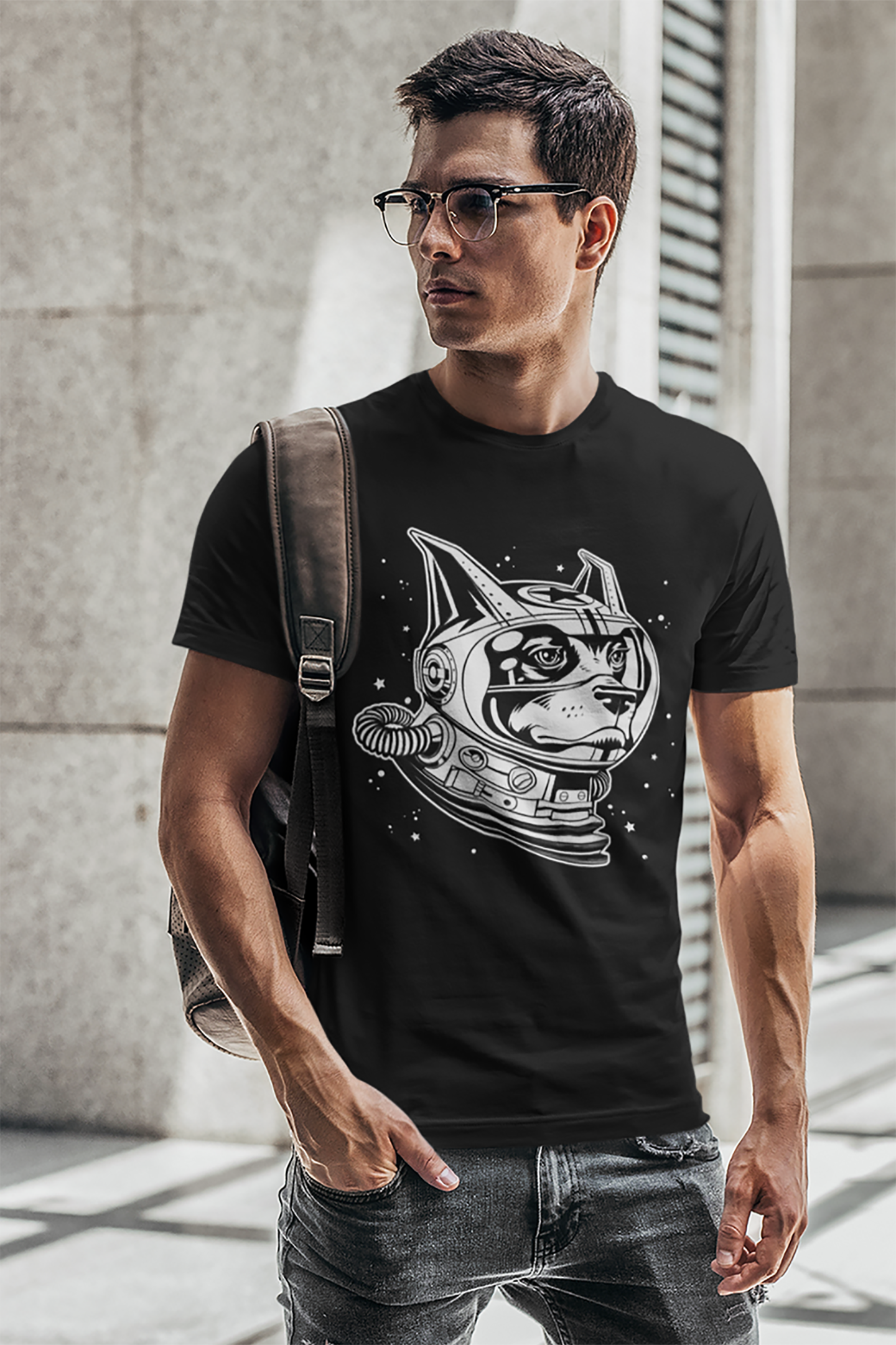 Space Dog Men's Graphic Tee