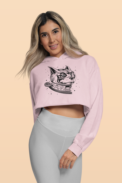 Space Dog Women’s Cropped Hooded Sweatshirt