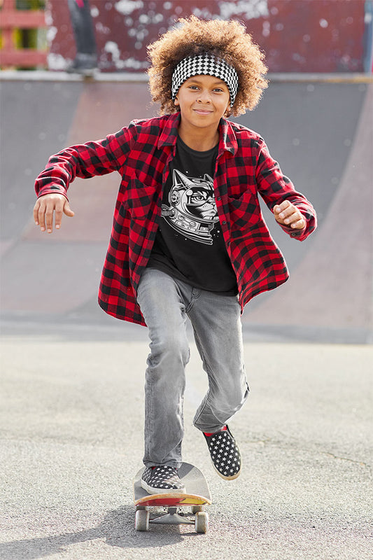 Cosmic Coolness for Kids – The Space Cat Graphic Tee!
