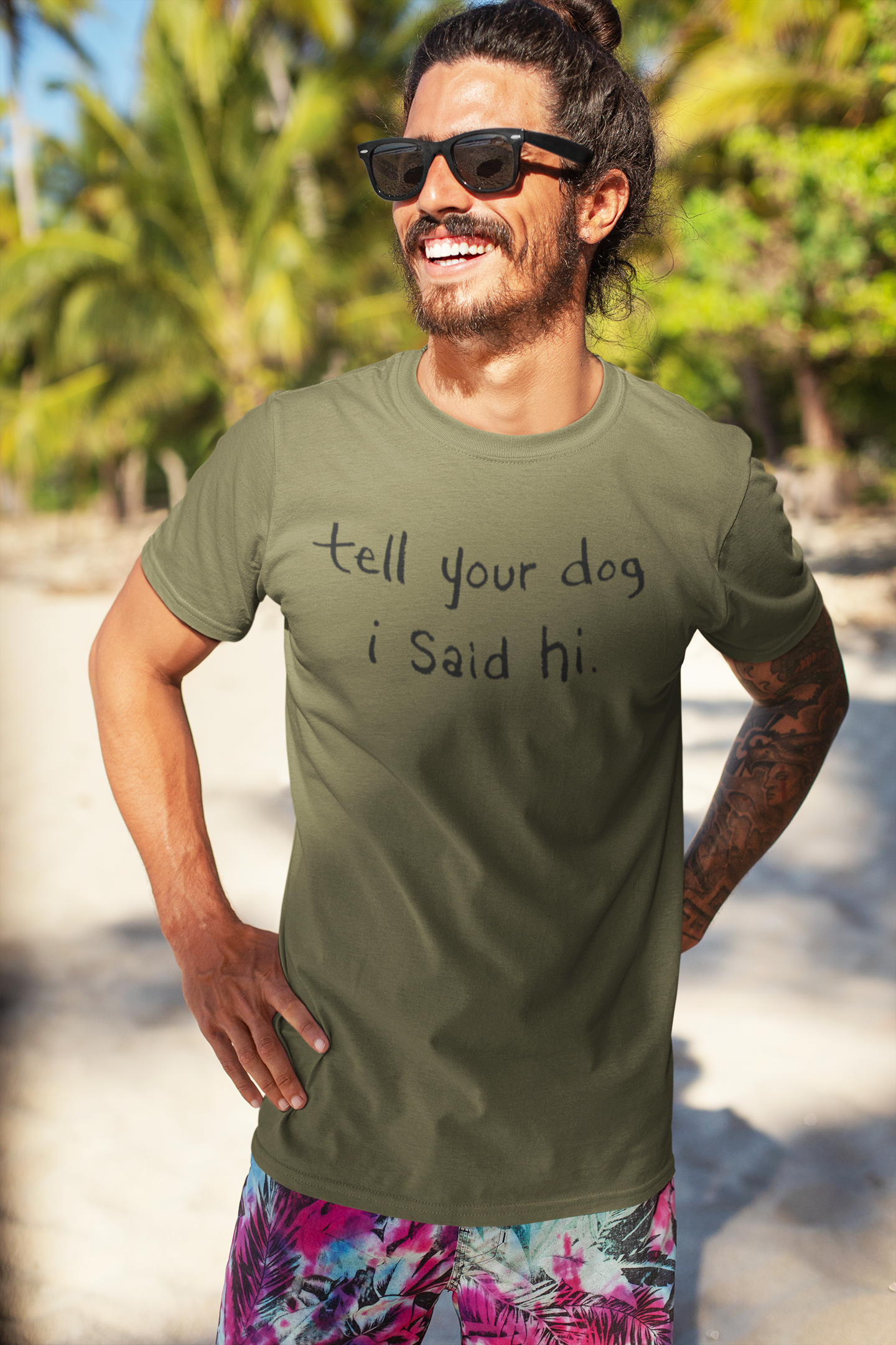 Tell Your Dog i Said Hi Men's Graphic Tee