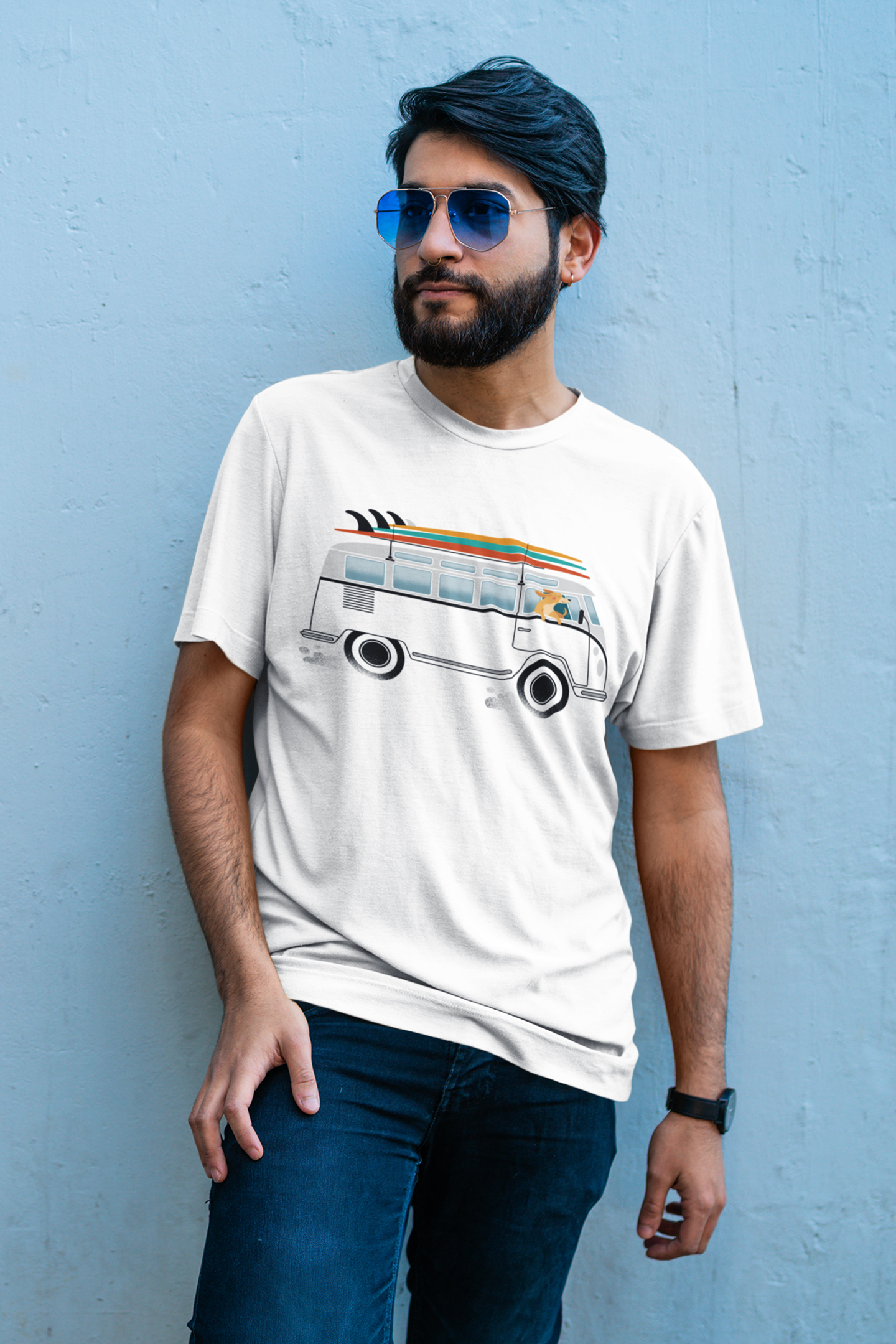 VW Van Surf Dog Men's Graphic Tee