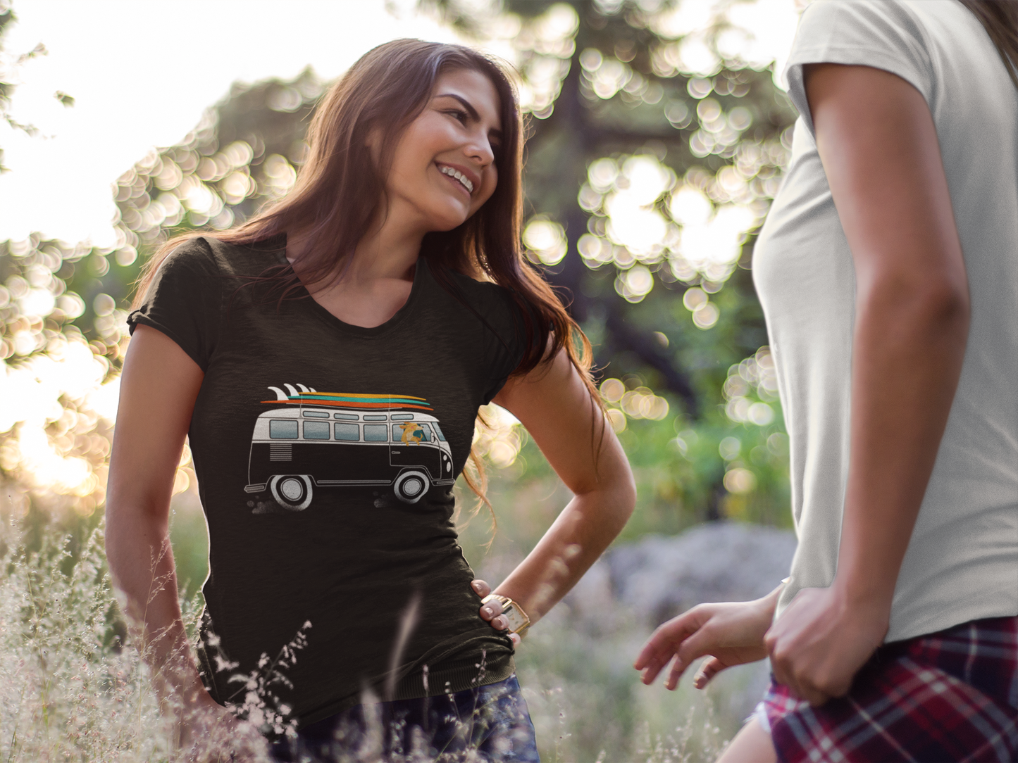 VW Van Surf Dog Women's Graphic Tee