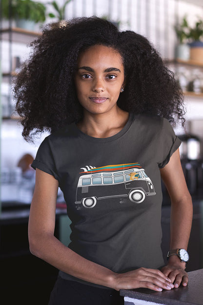 VW Van Surf Dog Women's Graphic Tee