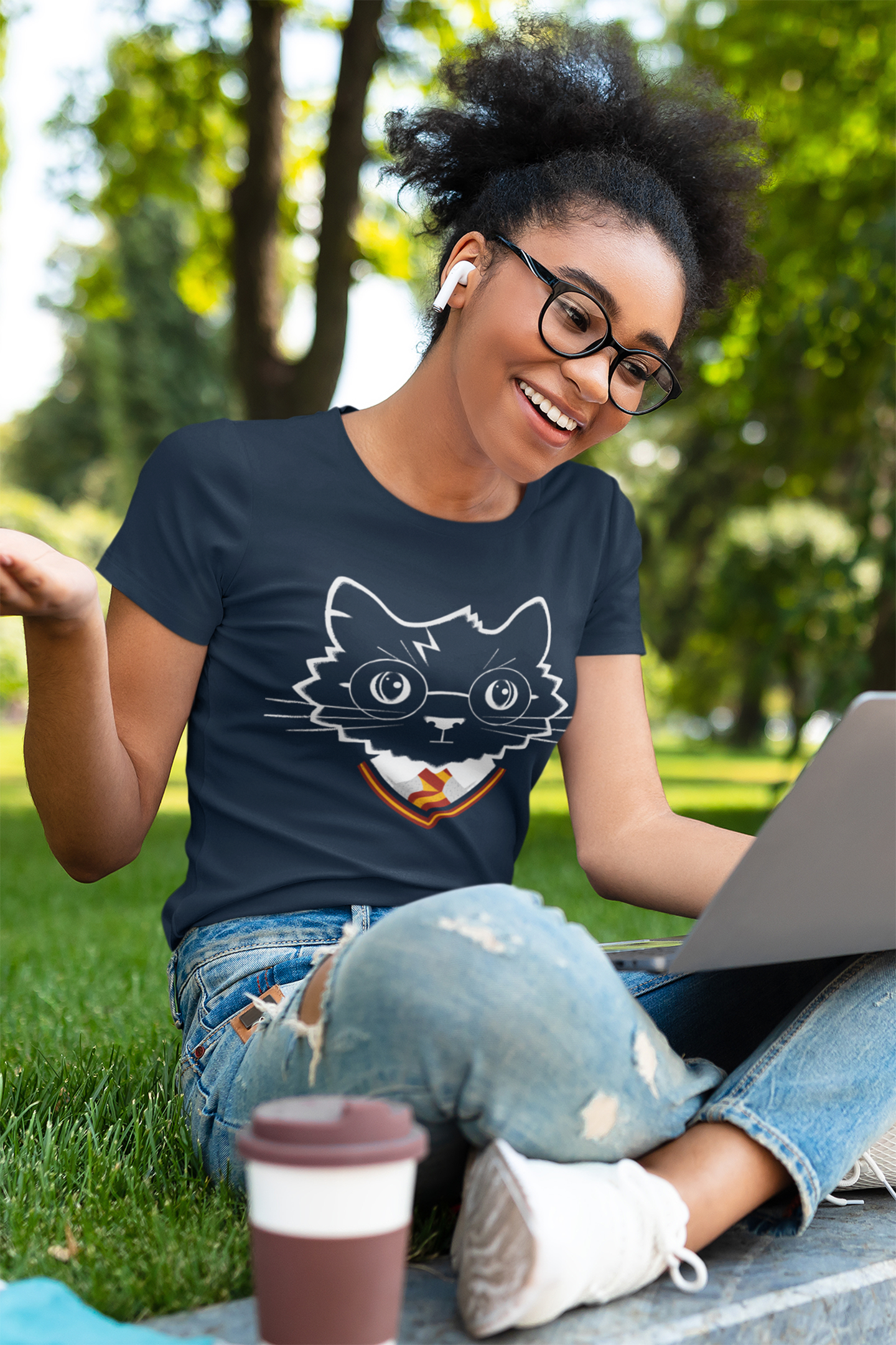 Wizard Cat Women's Graphic Tee