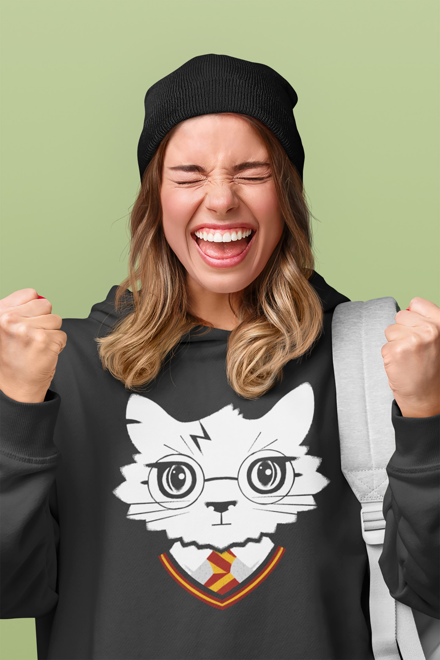 Wizard Cat Women's Hooded Sweatshirt