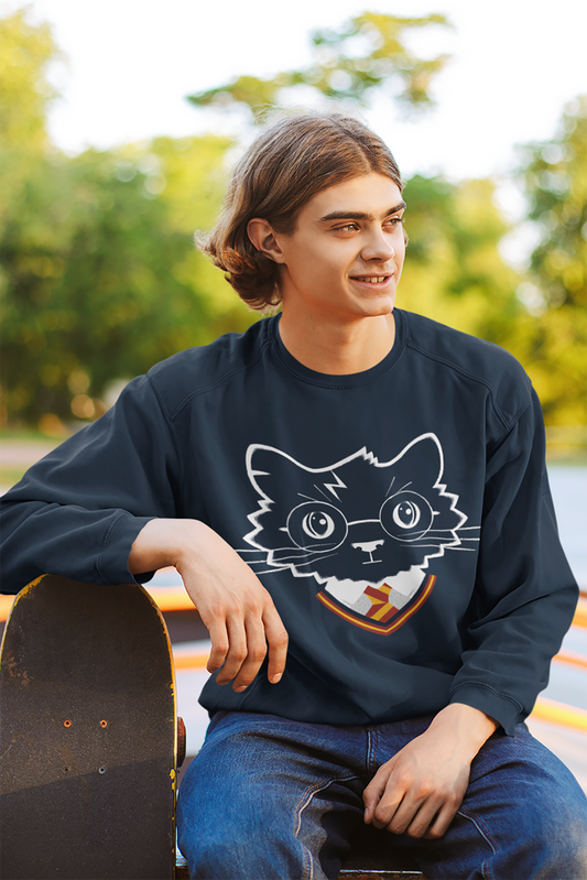 Wizard Cat Men's Heavy Blend Crewneck Sweatshirt