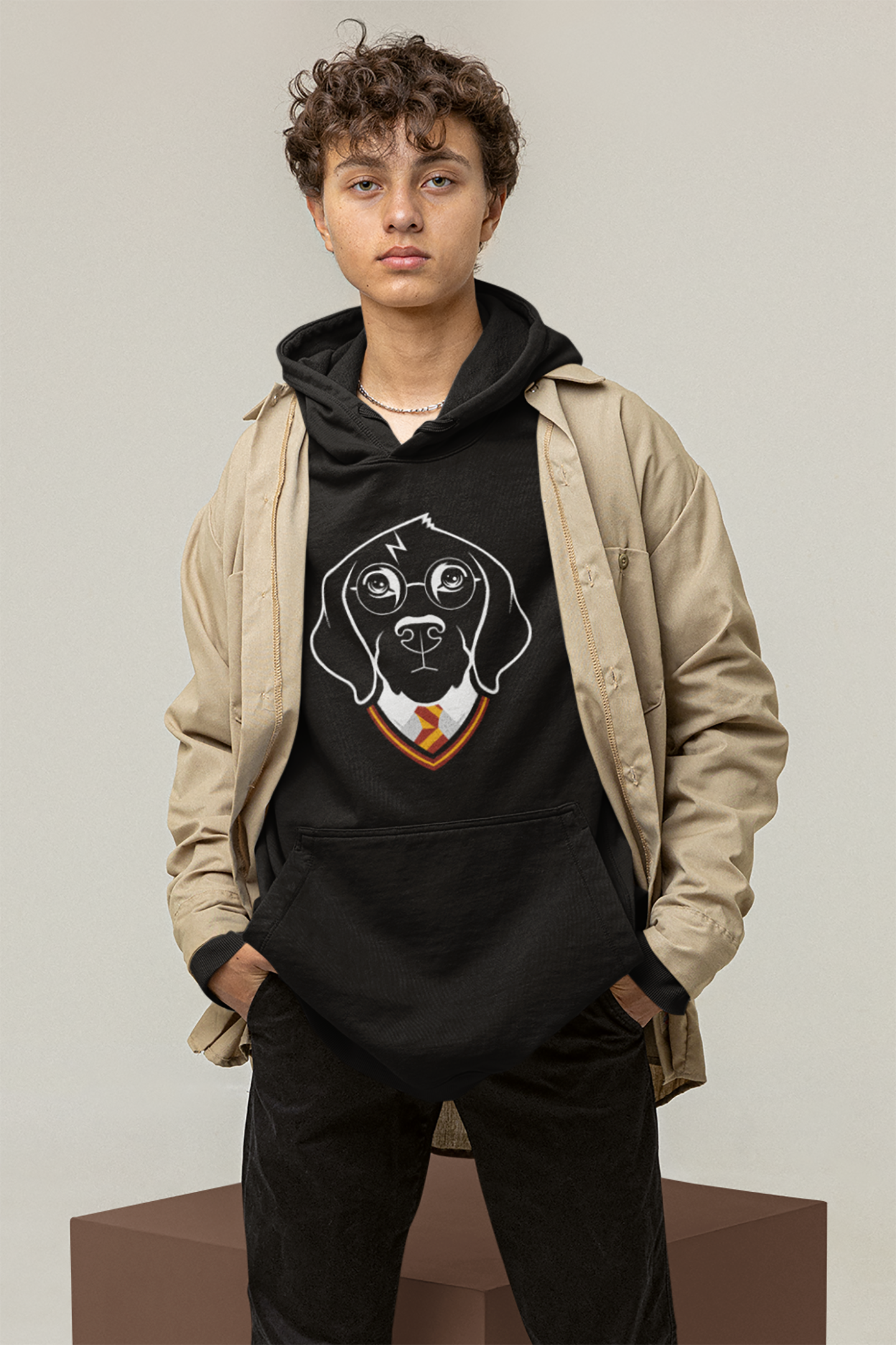 Wizard Dog Men's Hooded Sweatshirt