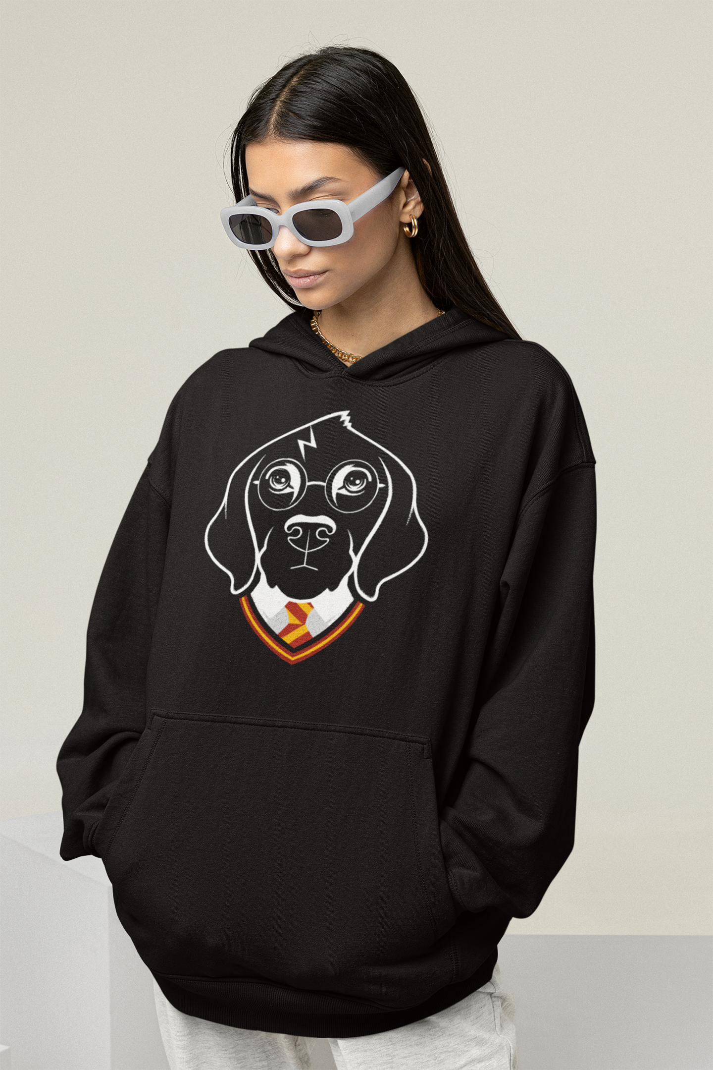 Wizard Dog Women's Hooded Sweatshirt