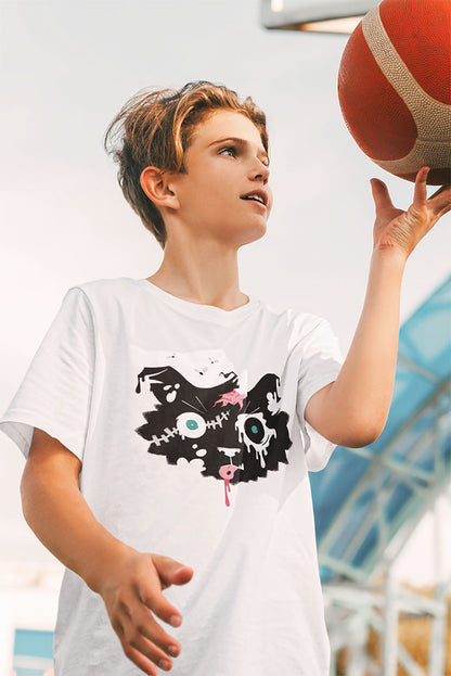 Zombie Cat Kid's Heavy Cotton Tee