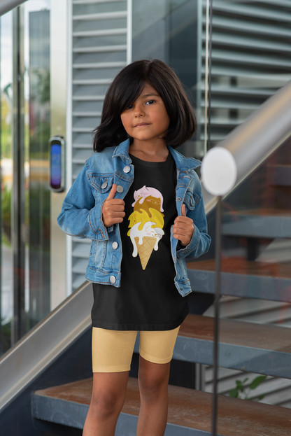 Colorful Kitty Cone Kid's Heavy Cotton Graphic Tee