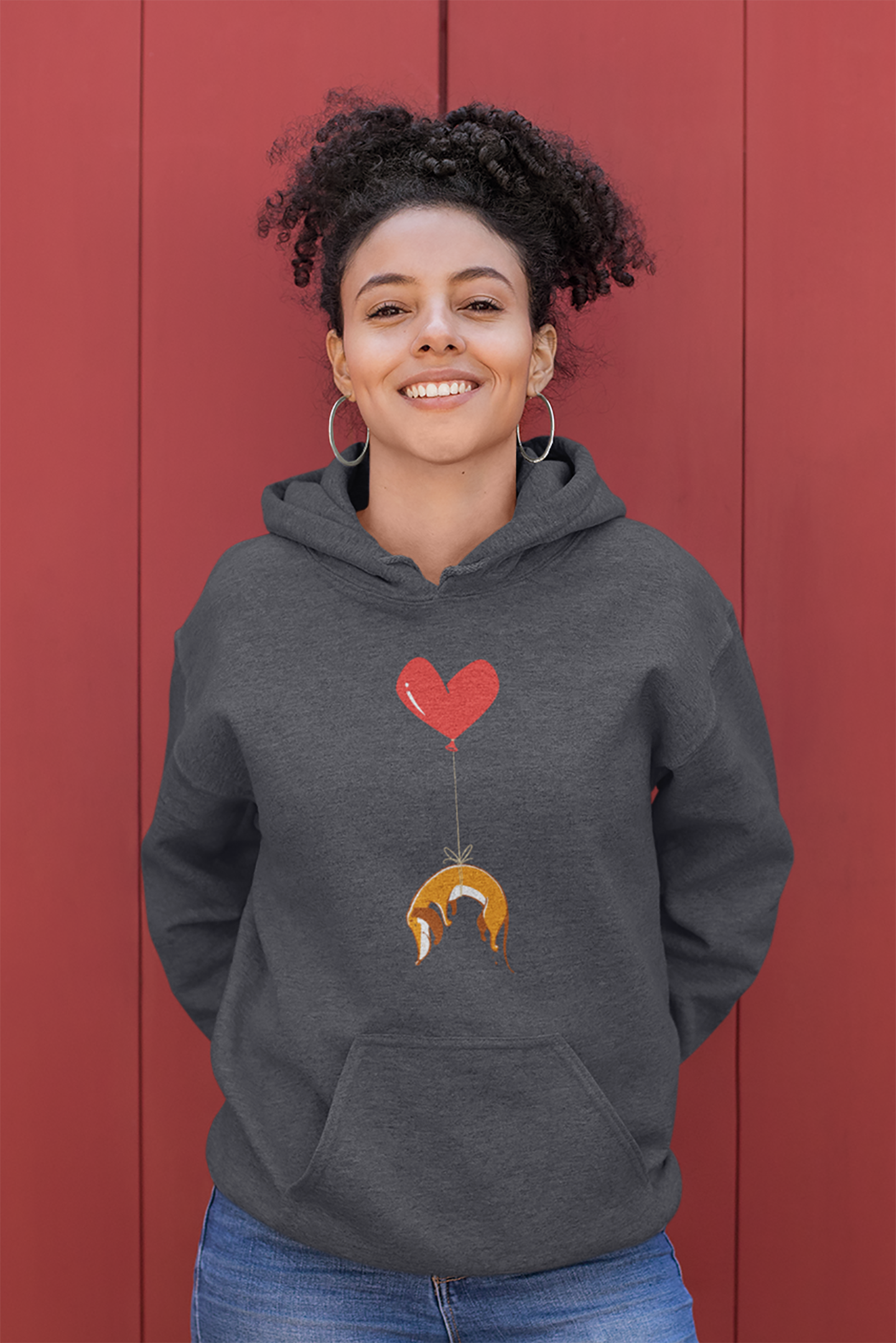 Dog on Heart Strings Women's Hooded Sweatshirt