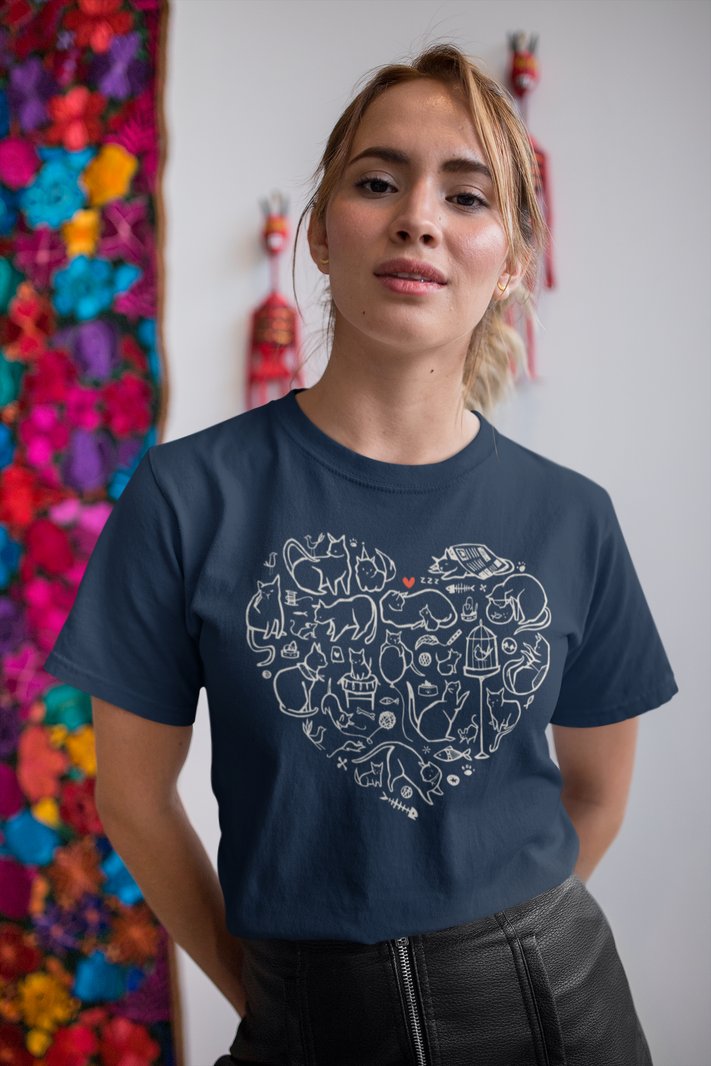 Cat Heart Women's Graphic Tee