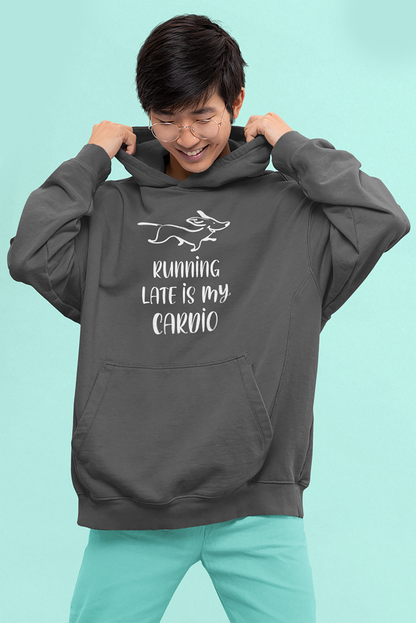 Running Late Is My Cardio Men's Hooded Sweatshirt